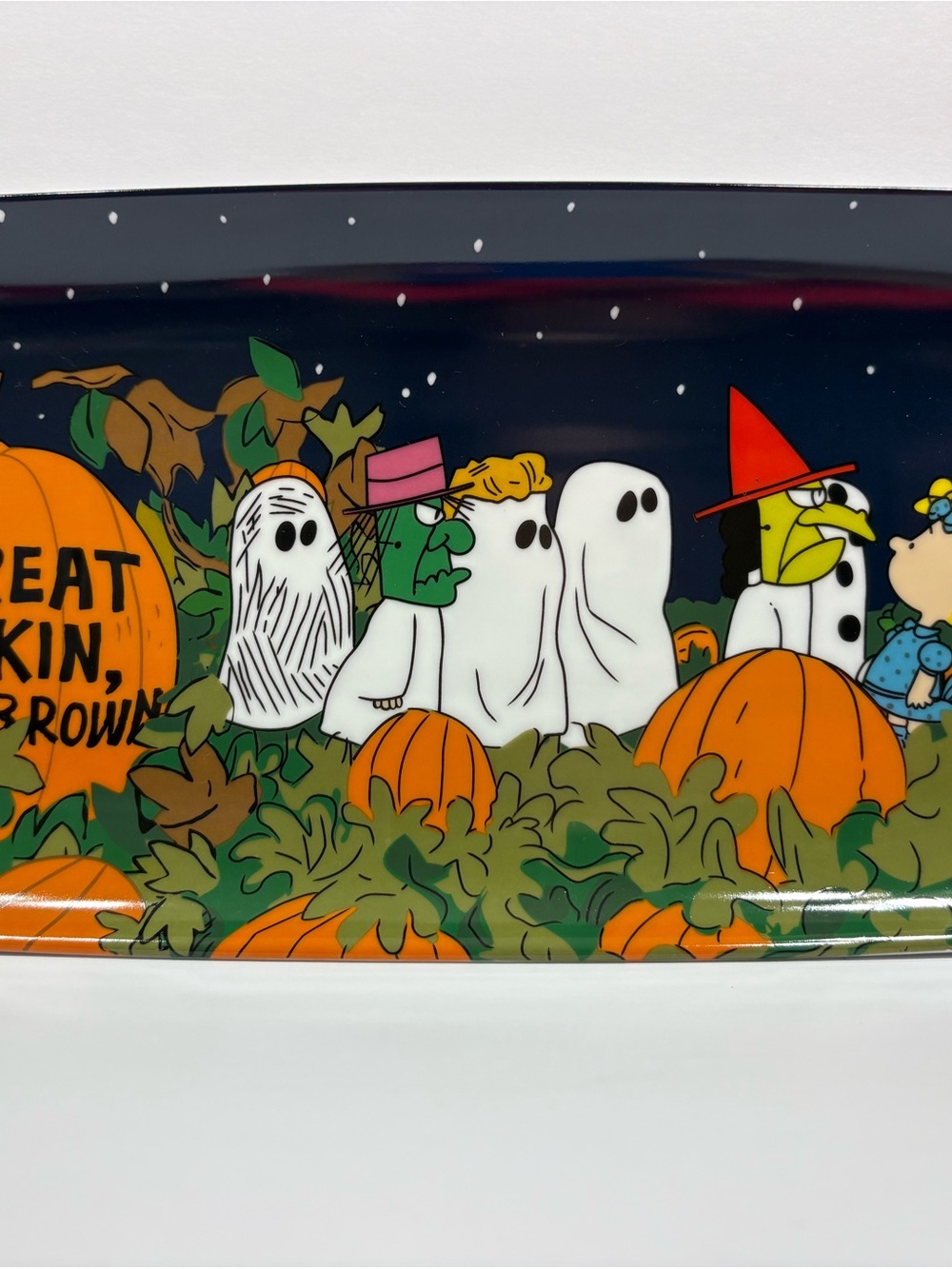 Peanuts Halloween Pumpkin Pet Feeding Tray - Black & Orange - Picture 12 of 12